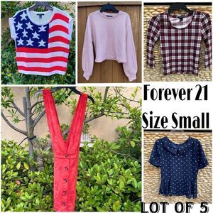 Lot of Five (5) Forever 21 Tops. NWT, NWOT and EUC. All Size Small.
